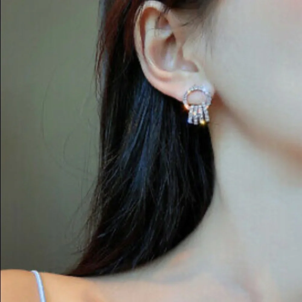 New Sterling silver Engagement Drop Earrings Creative Women Jewelry - Picture 2 of 3